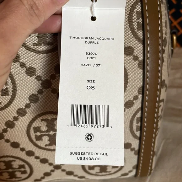 New,✨ T monogram jacquard duffle bag - Picture 10 of 16